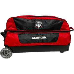 FREE SHIPPING! Georgia Bulldogs NCAA Triple Roller Bowling Ball Bag 